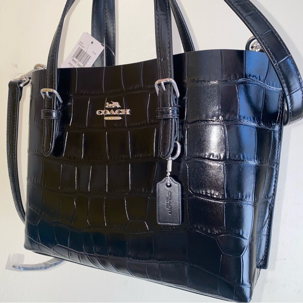 Coach ๐ค leather purse mollie 25 crossbody bag New - Picture 3 of 15